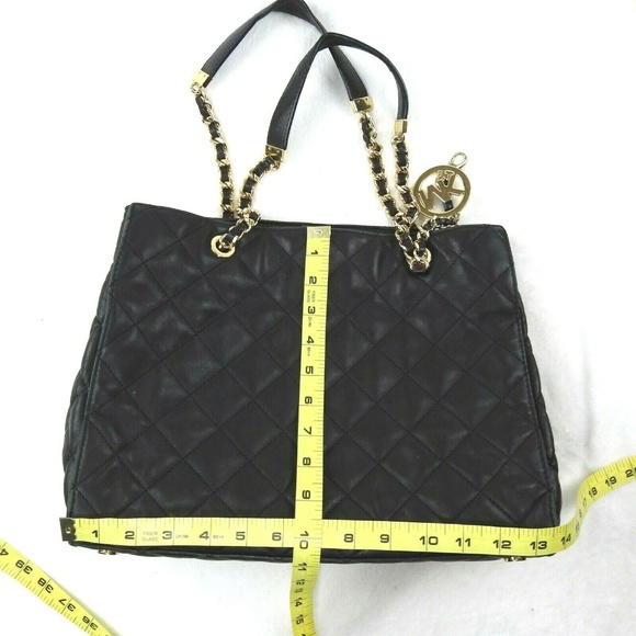 MICHAEL KORS Quilted Savannah Gold Chain Satchel - Picture 7 of 8